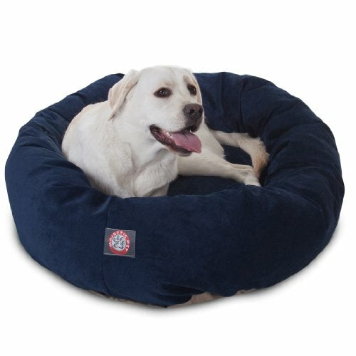 MajesticPet LuxeNest™ Calming Donut Pet Bed – Navy (40")