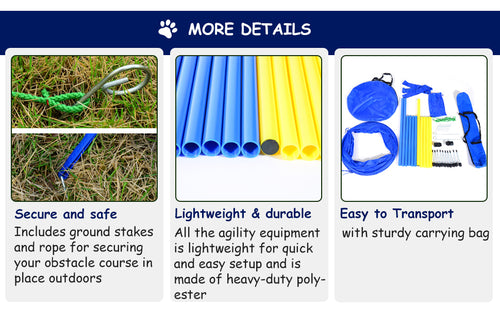 PawHut AgilityPro™ Dog Agility Training Starter Kit